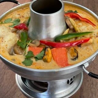 Seafood Soup with Coconut Milk | Tom Kha Seafood